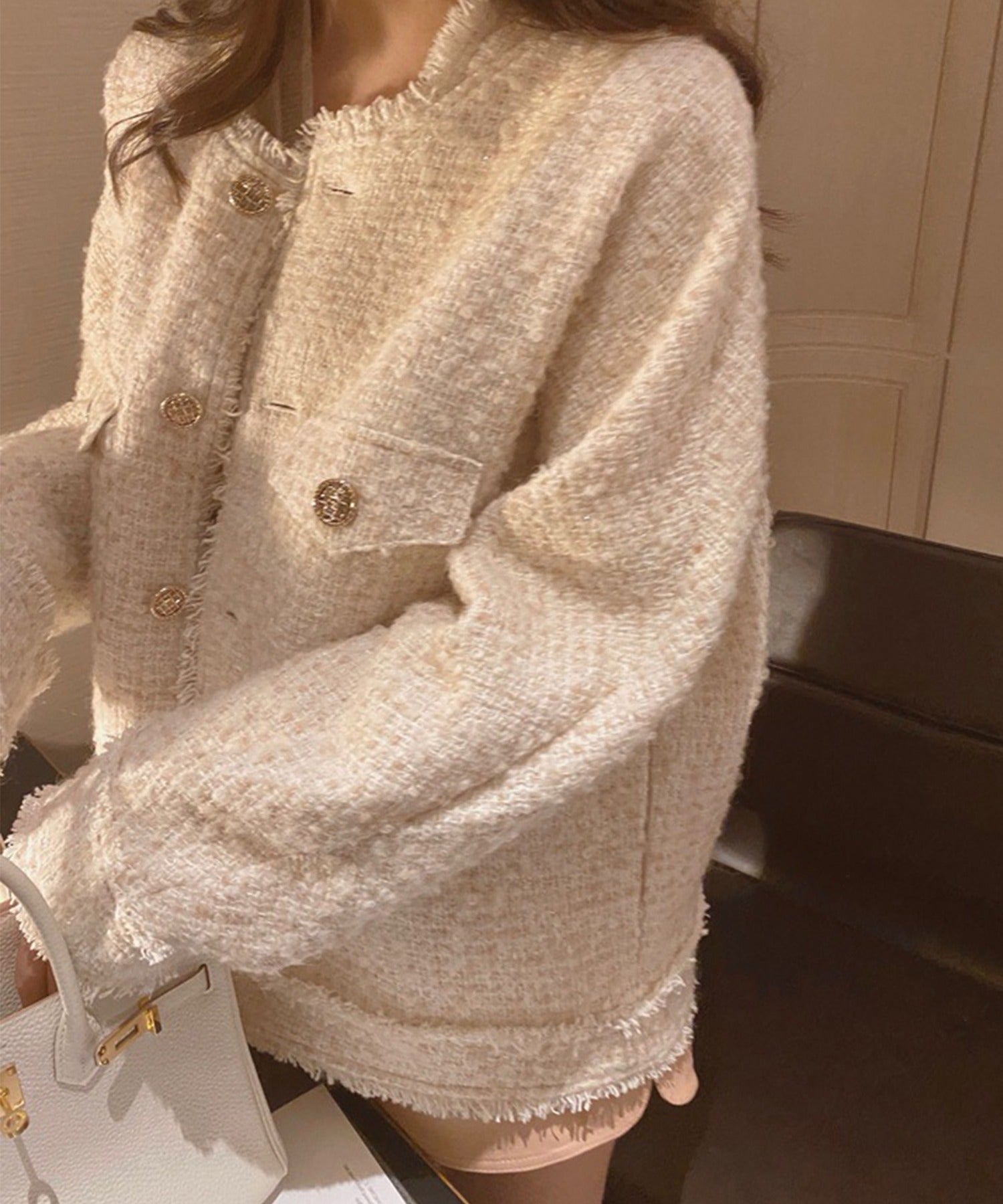 Jasmine】オーバーサイズの抜け感がオシャレツイードジャケット