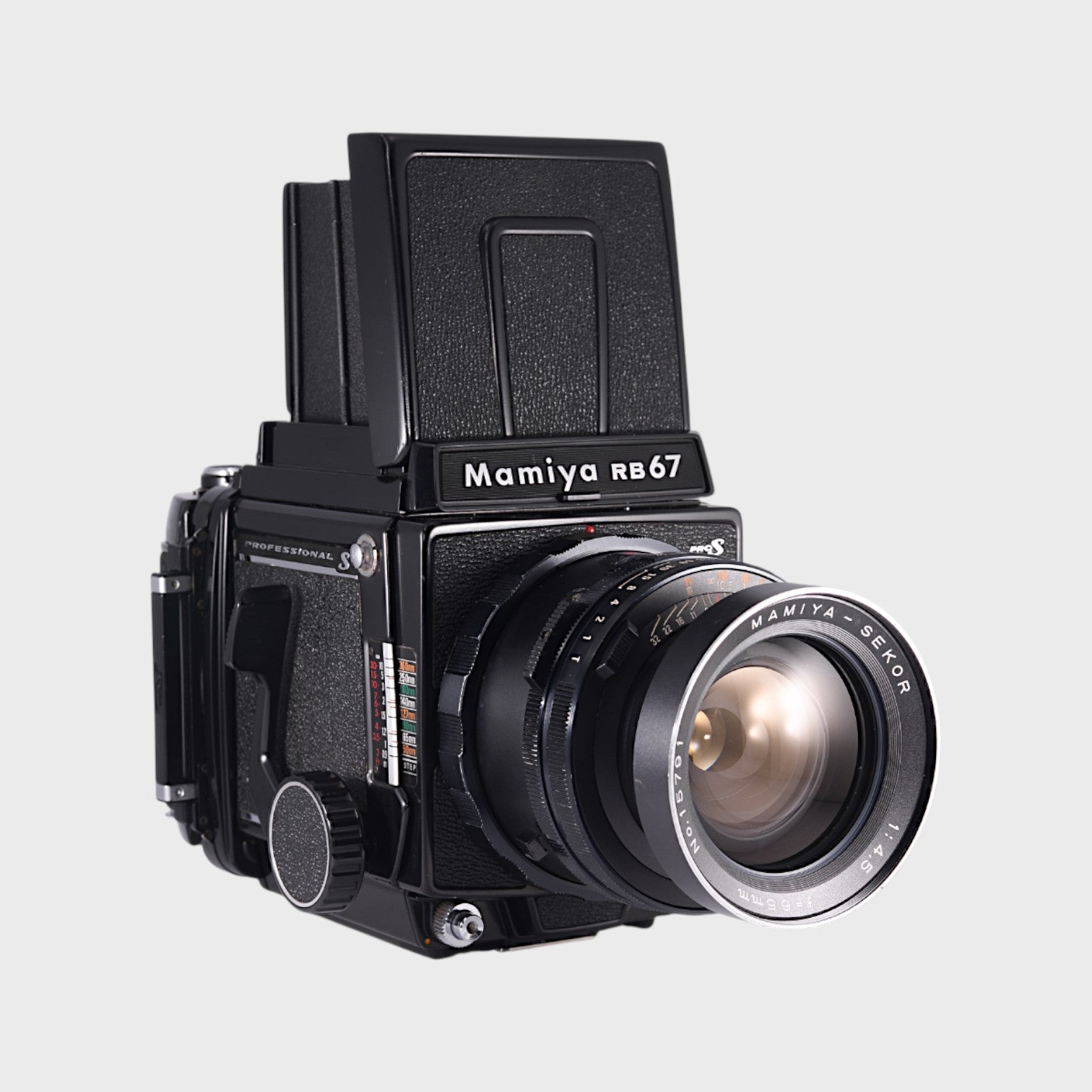 Mamiya RB67 Pro-S Medium Format film camera with 65mm f4.5 lens