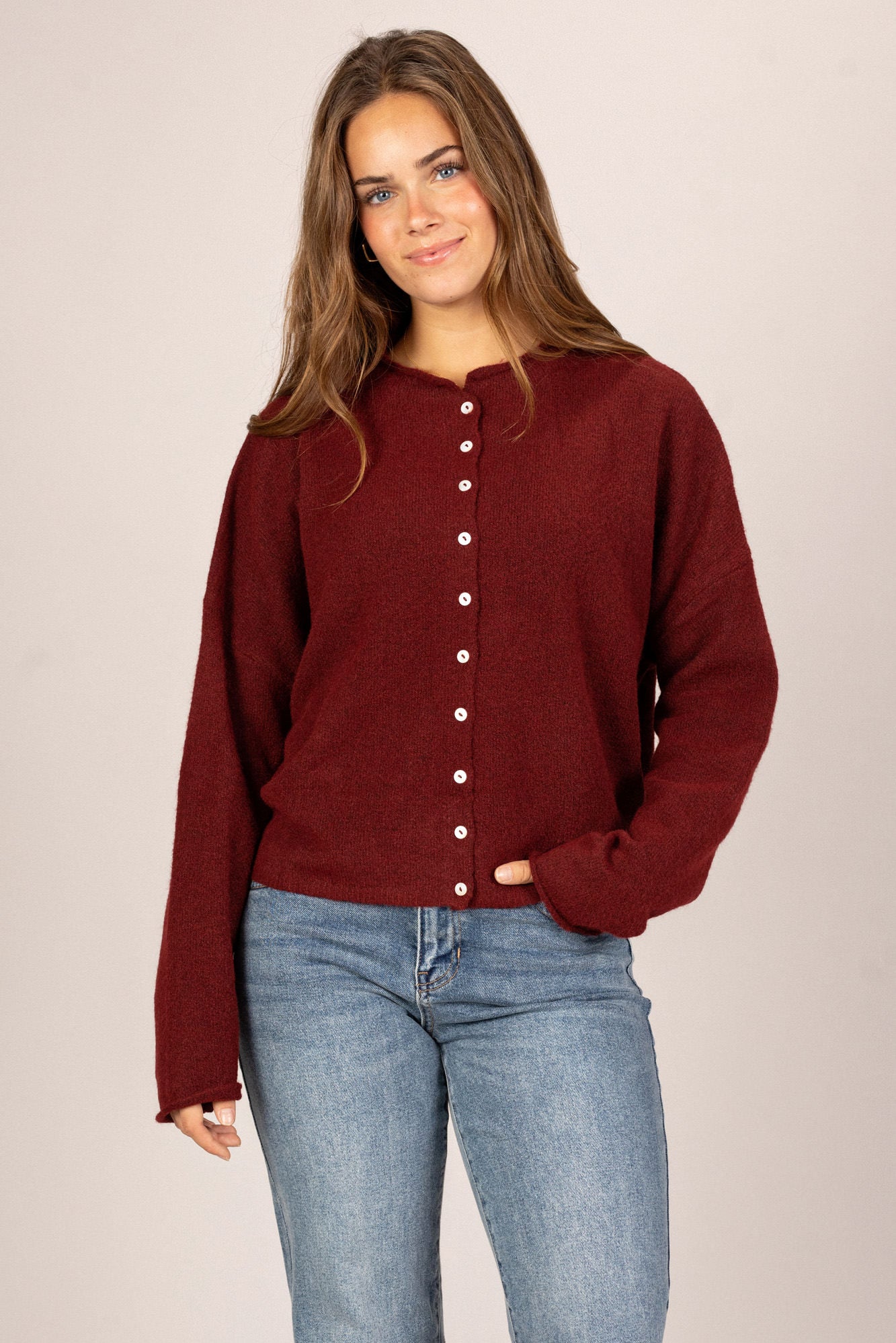 Tristen Buttoned Knit Cardigan - Morning Lavender Boutique Cardigans