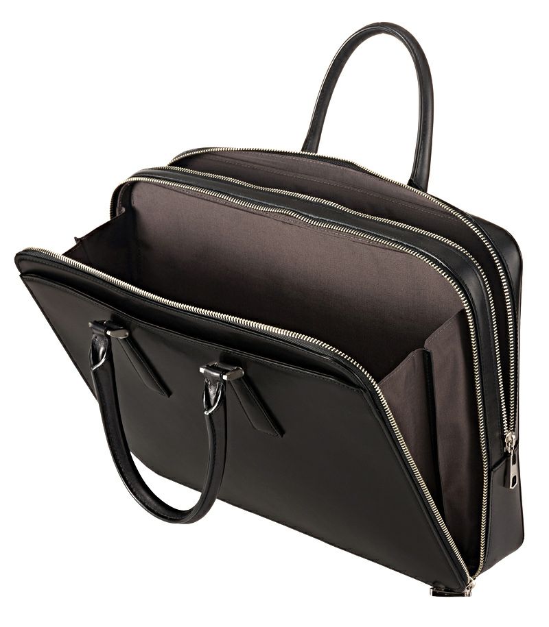 LOEWE ビジネスバッグ ブラック レザー カデナ クロシェット キーx2