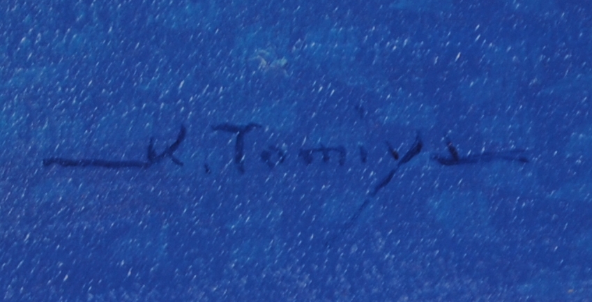 馬の絵画を油絵で描いた富谷一明の白馬の絵「静謐」をご購入