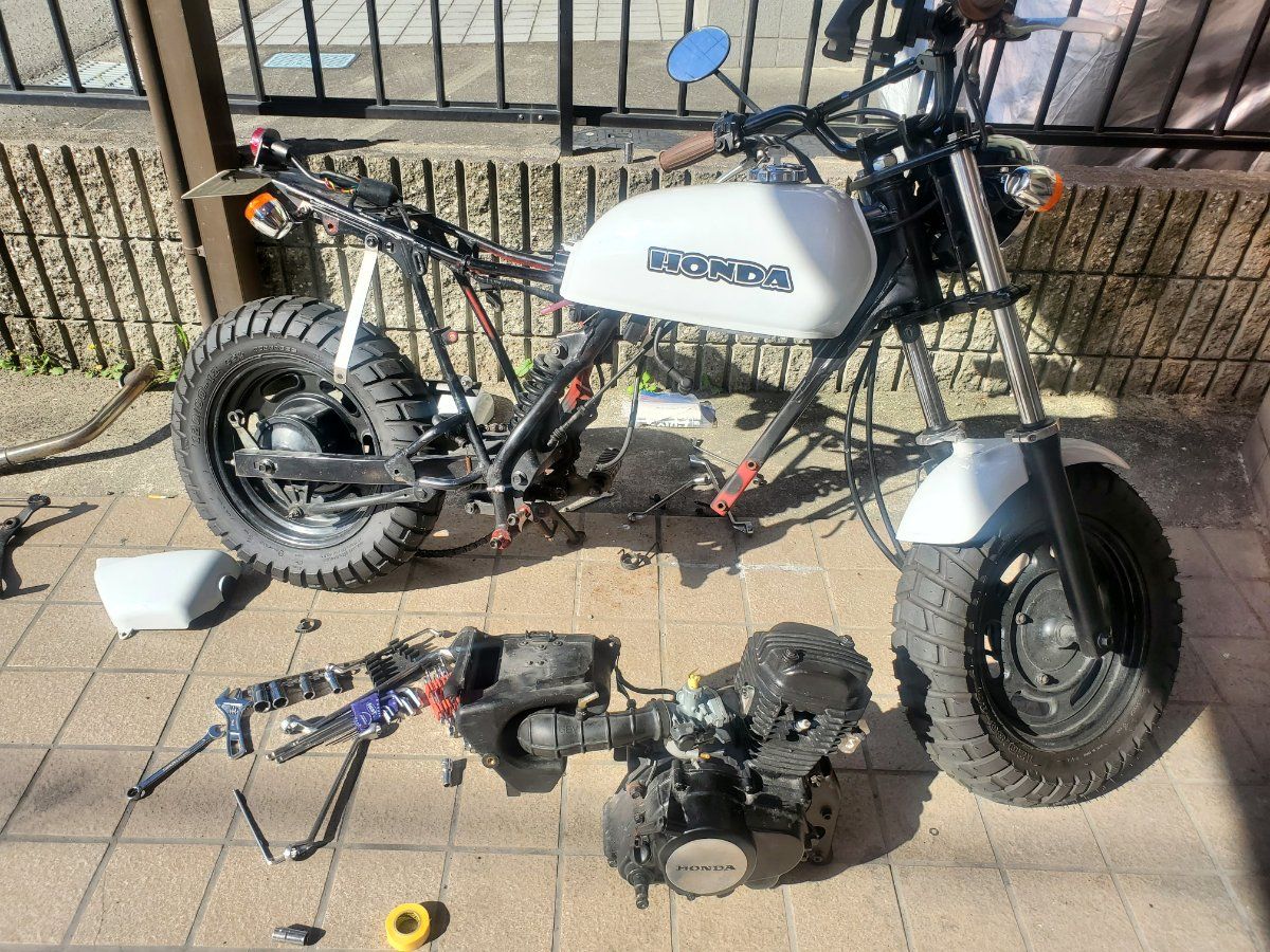 松*本様 エイプ50 ツインサスキット バッテリーあり ドラムブレーキ用