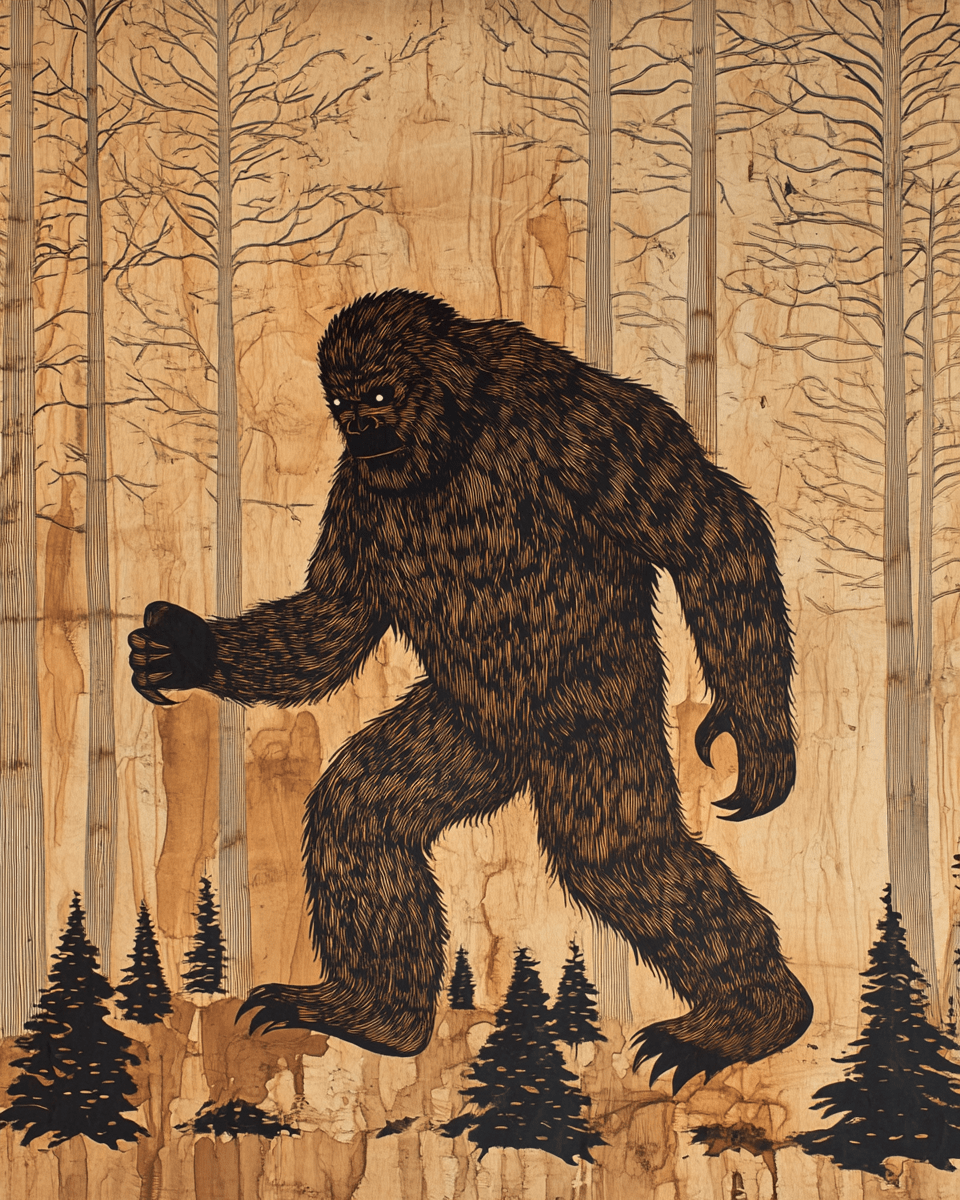 Rustic Sasquatch - Bigfoot - Mythical Beasts Wall Art Prints – 8