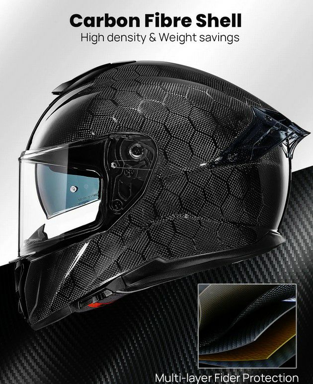 ILM フルフェイス カーボン ヘルメット 861C 