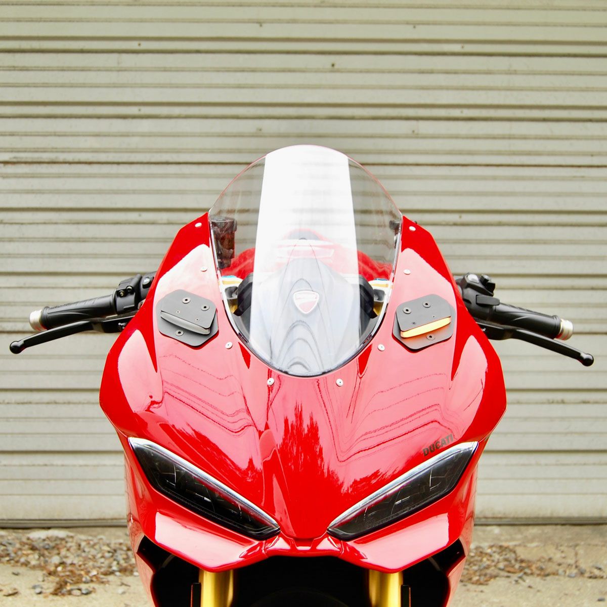 ドゥカティ パニガーレV2 ミラーブロックオフ LEDウインカー