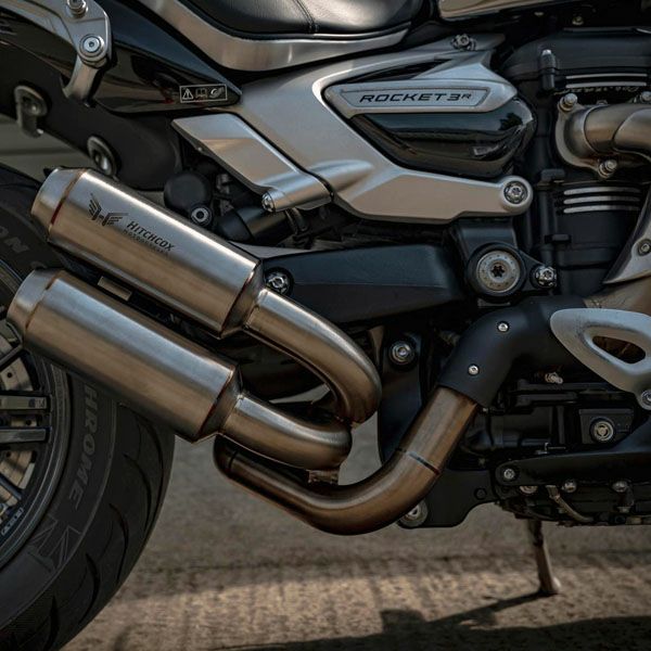 トライアンフ ロケット3 ステンレス スリップオン マフラー HITCHCOX