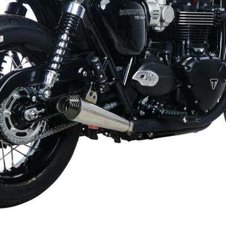 ボンネビル T100/T120 水冷 プレデター カーボン スリップオンマフラー