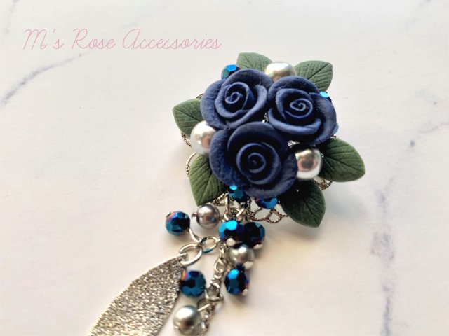 M's Rose Accessories / (Sold out) ミッドナイトブルー薔薇ブーケと