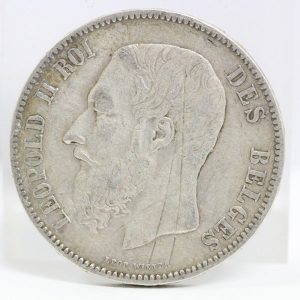 ベルギー 1868年 5フラン銀貨 レオポルド2世 | ミスターコインズ