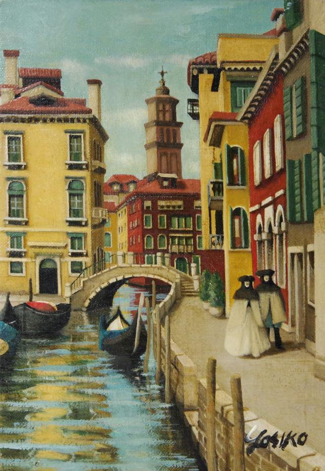 VENEZIA」油彩SM・イタリア風景画・志村好子