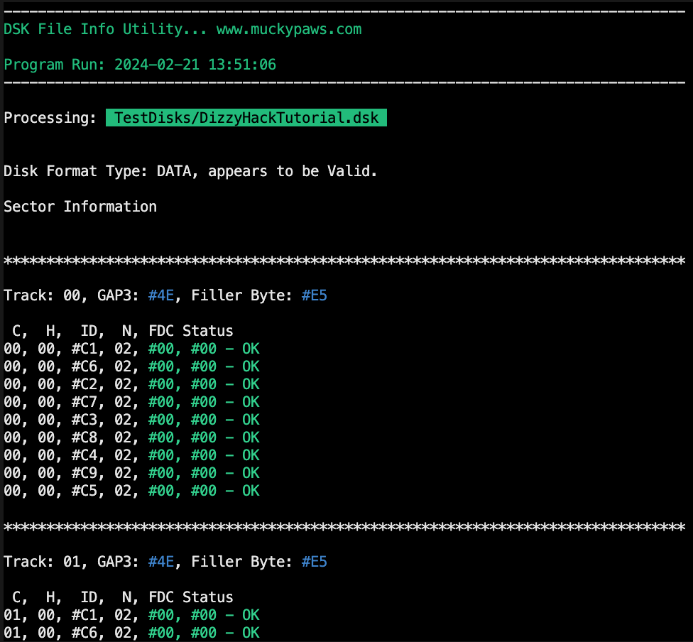 Amstrad and ZX Spectrum DSK Tool – www.muckypaws.com