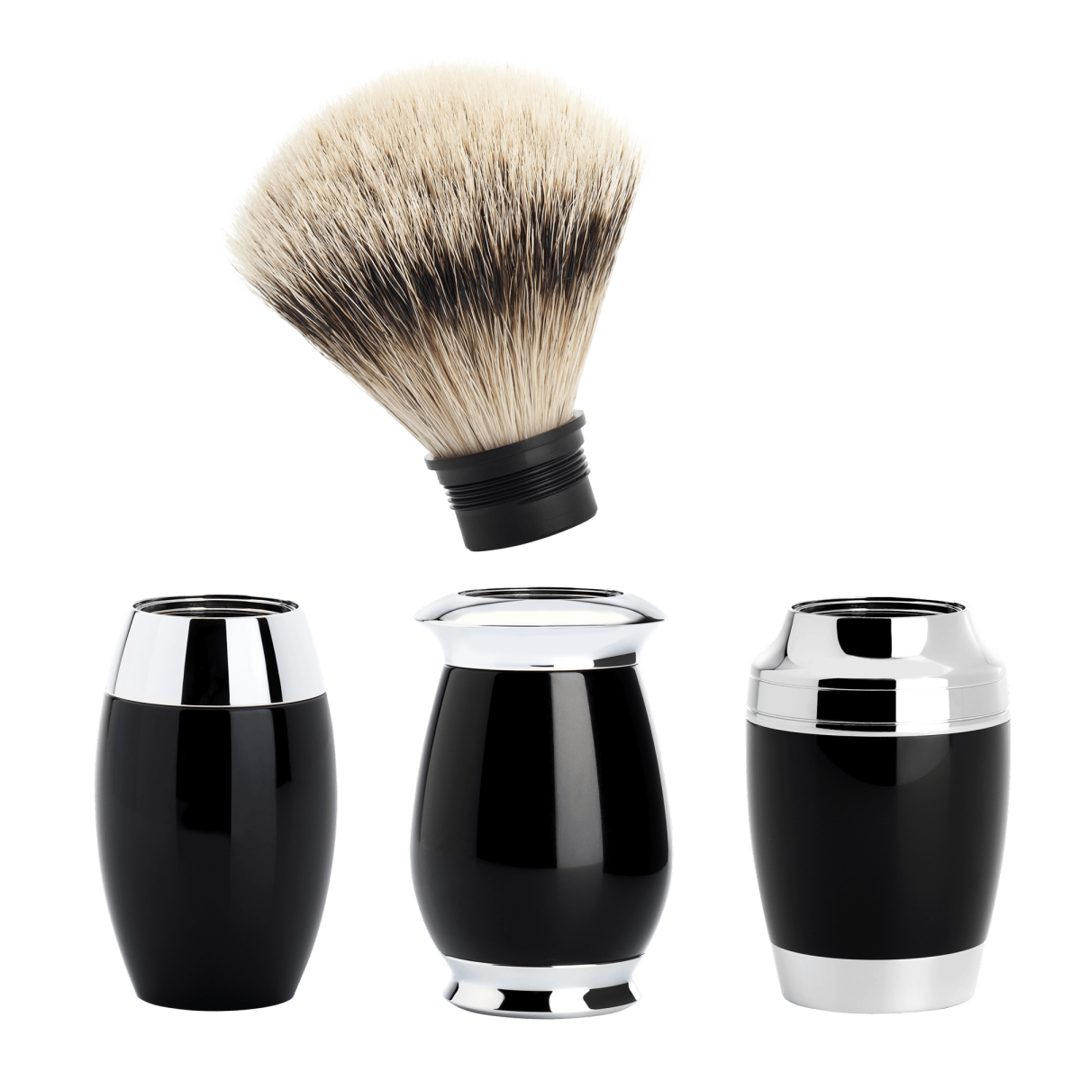 ミューレ STYLO シェービングブラシ／ブラックレジン／シルバーチップ