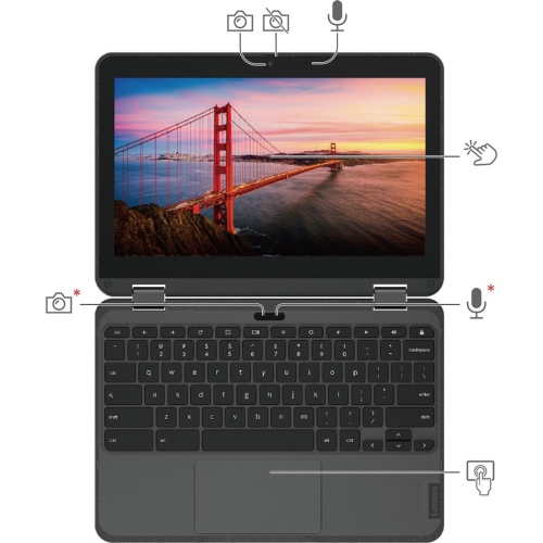 Lenovo 300e Gen 3 11.6 HD Inch Touchscreen 2-in-1 Notebook AMD