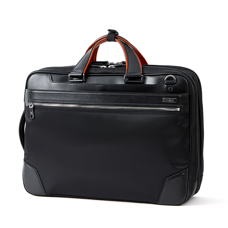 訳あり】サムソナイト エピッド3 ブリーフケース ブラック×オレンジ