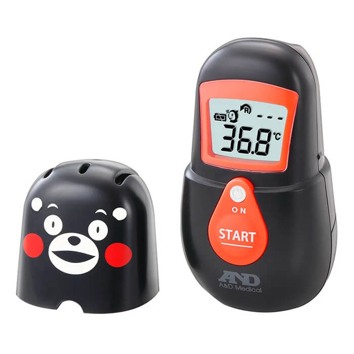 頑張って送料無料！】非接触体温計 でこピッと くまモンデザイン［UT