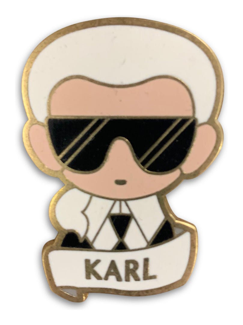 Karl Lagerfeld brooch - Fantasy Jewelry - White