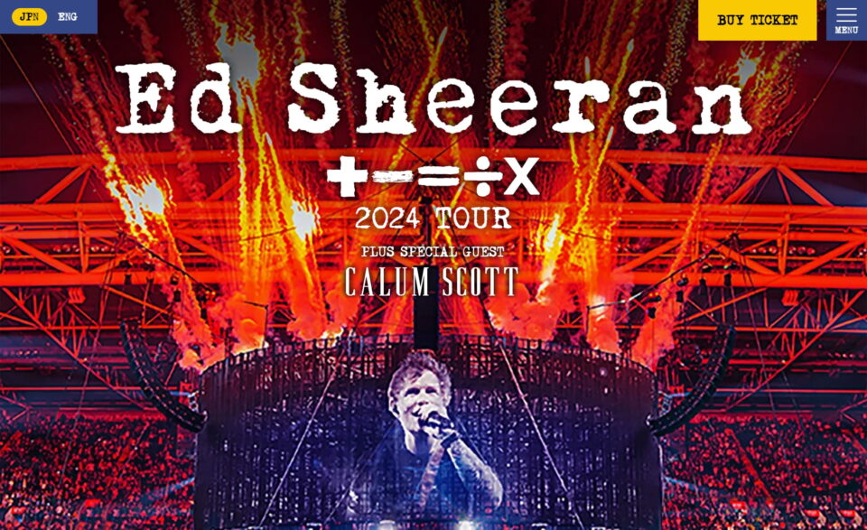 Ed Sheeran(エド・シーラン) +-=÷x Tour 2024 来日公演特設サイト