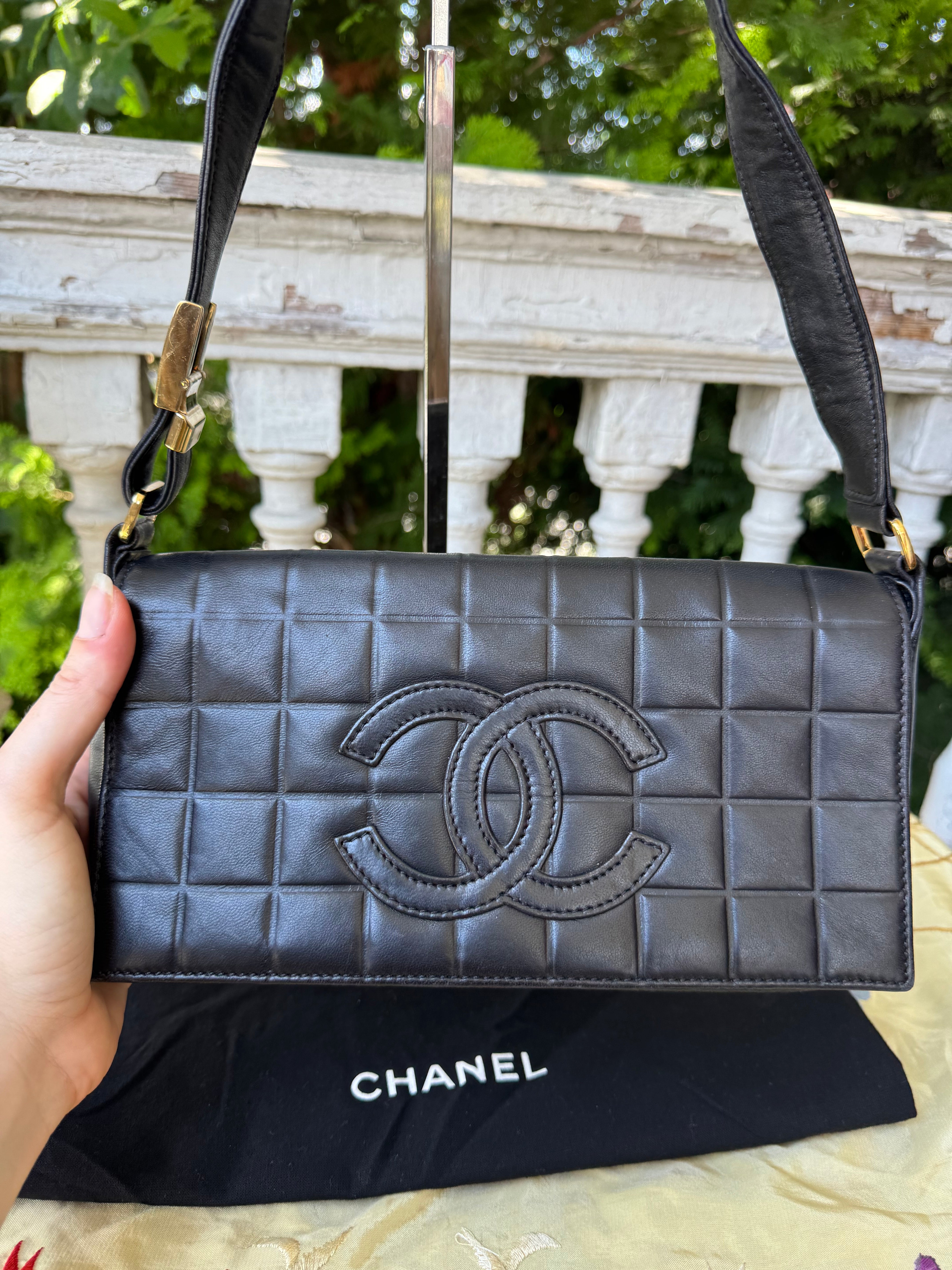 CHANEL 00's Chocolate Bar Black Flap Bag [as-is] – Muz & Rose