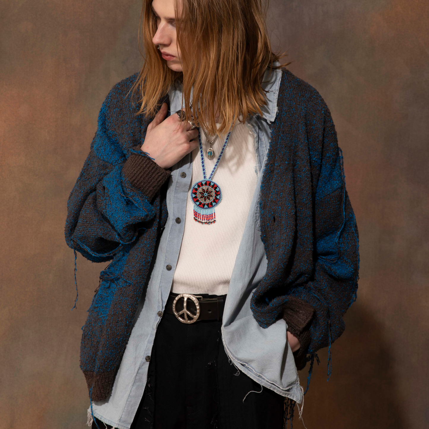 MUZE TURQUOISE LABLE - ×FACCIES TWINKLE STAR KNIT CD(SLATE GRAY