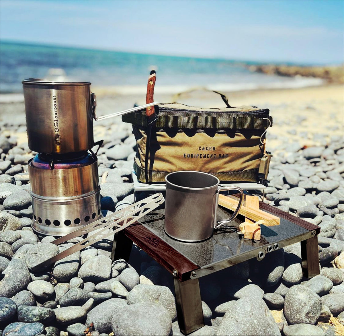 オフィシャルサイト限定販売 焚き火サイドタフテーブル クロム ミニ