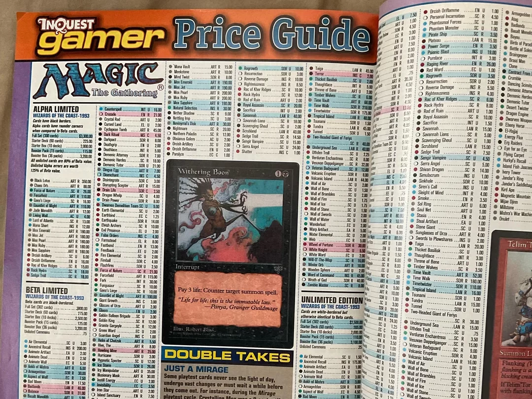 1999年12月のアルファ版・ベータ版の価格【Reddit翻訳】 | MTG Horizon
