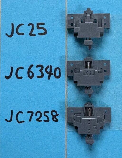 TNカプラー化に使える電気連結器2段付き密連形製品比較 3種 (JC25