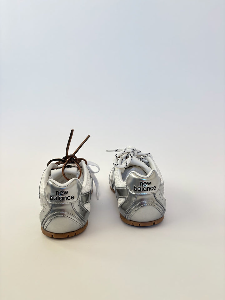 New Balance X Miu Miu 530 SL Metallic Leather and Mesh Sneakers