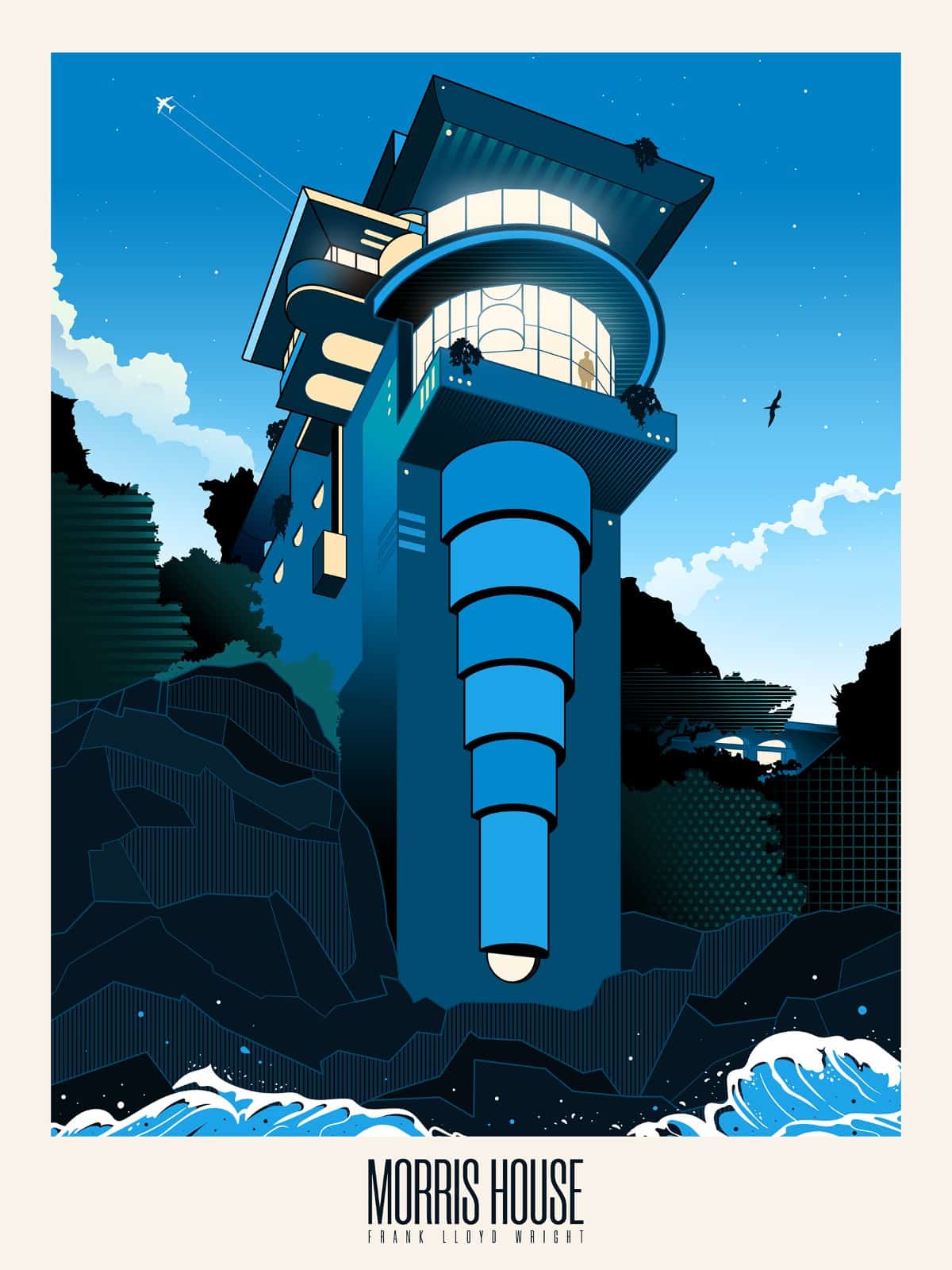 Travel Posters Celebrate Frank Lloyd Wright's Timeless Architecture