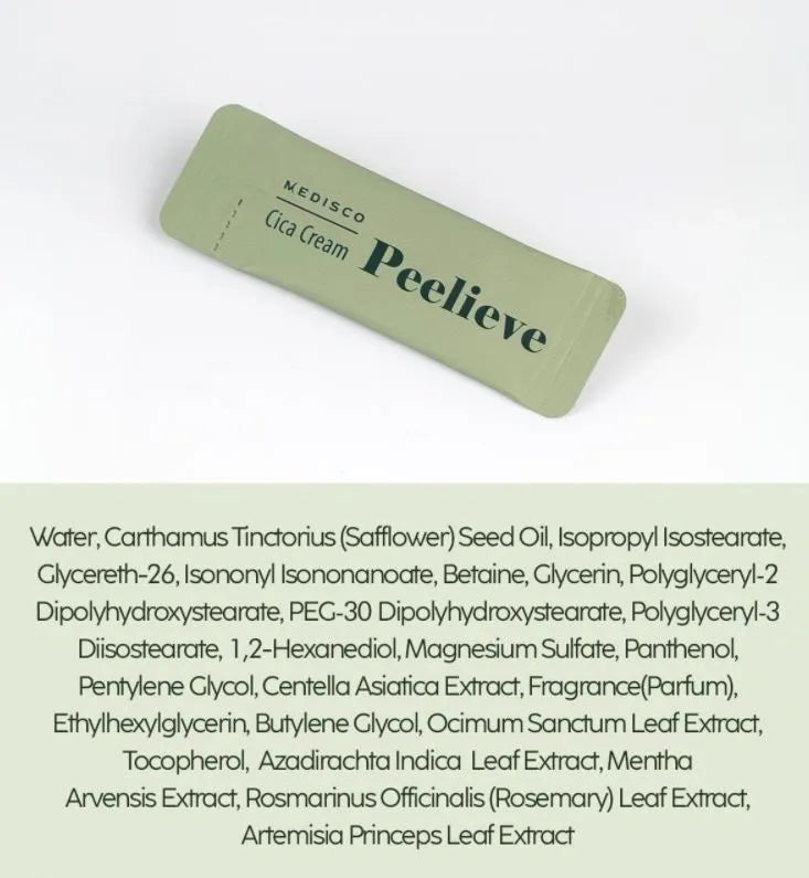 Medisco Peelieve Cica Cream Sachet - My Beauty and Glow Cosmetics