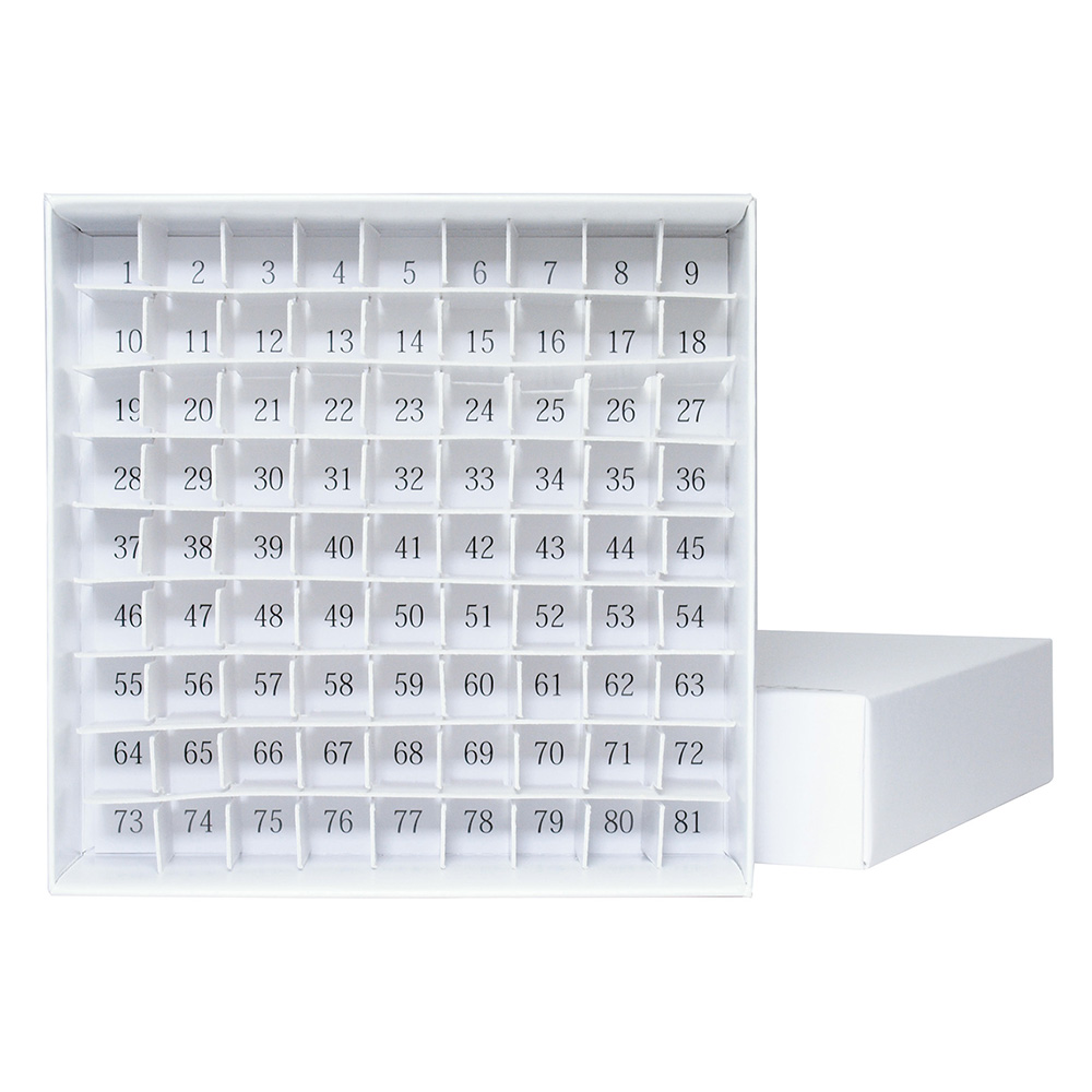 FastGene™ 紙製フリーズボックスv2（かぶせ式フタ／81穴）｜日本ジェネ