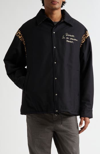 VISVIM Embroidered Linen & Cotton Coach's Jacket | Nordstrom