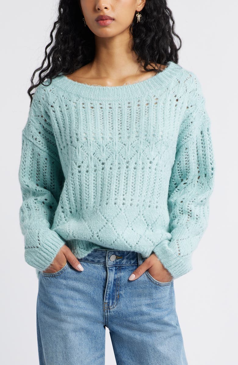 BP. Open Stitch Oversize Sweater | Nordstrom