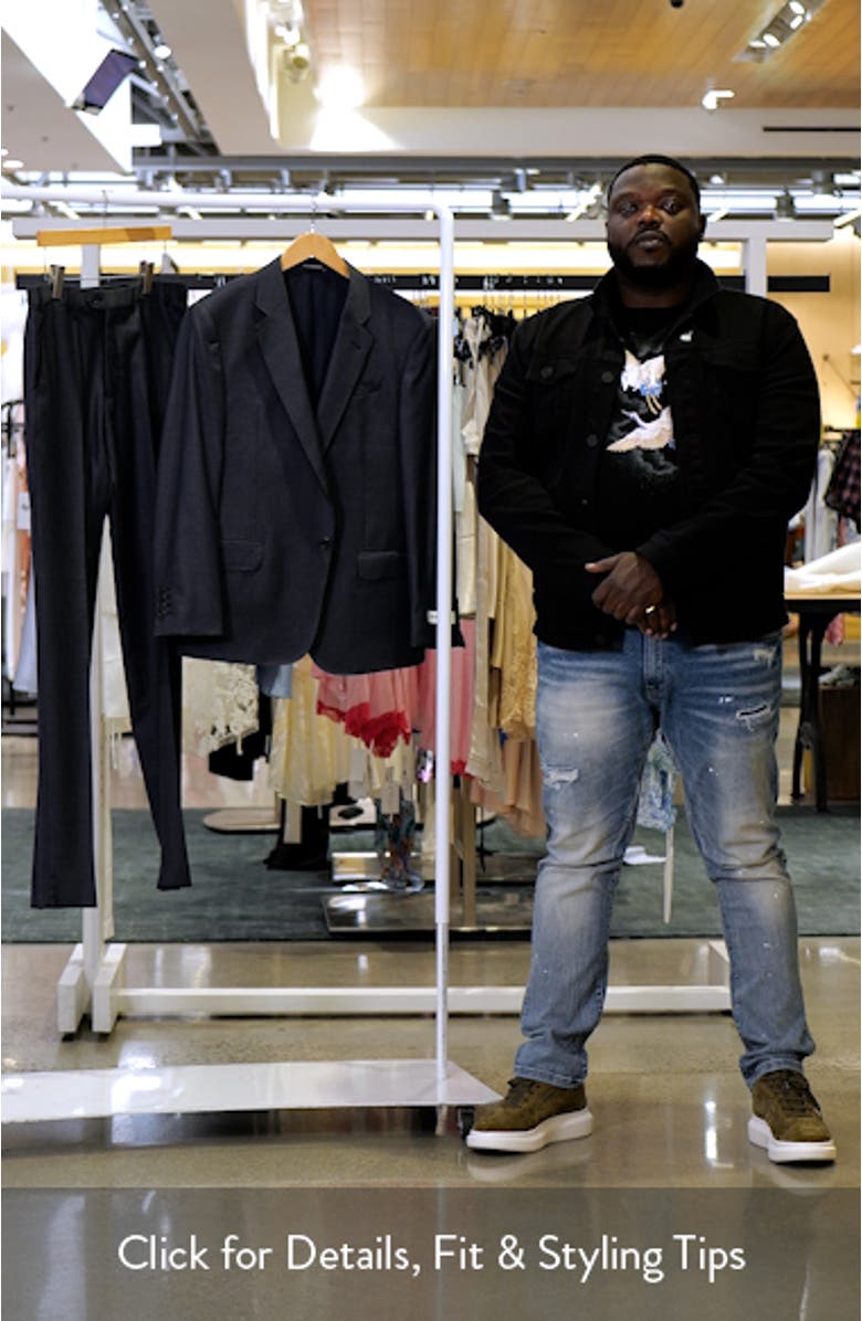 Emporio Armani G-Line Grey Microcheck Wool Suit | Nordstrom