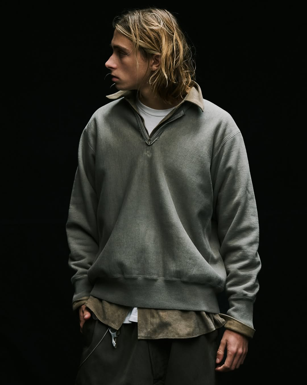 A.PRESSE VINTAGE HALF ZIP RIB COLLAR SWEATSHIRT – NCNR ONLINE STORE