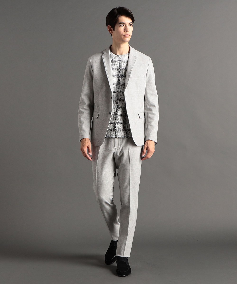 ex/tra】メランジチェックジャカード プルオーバー｜カットソー