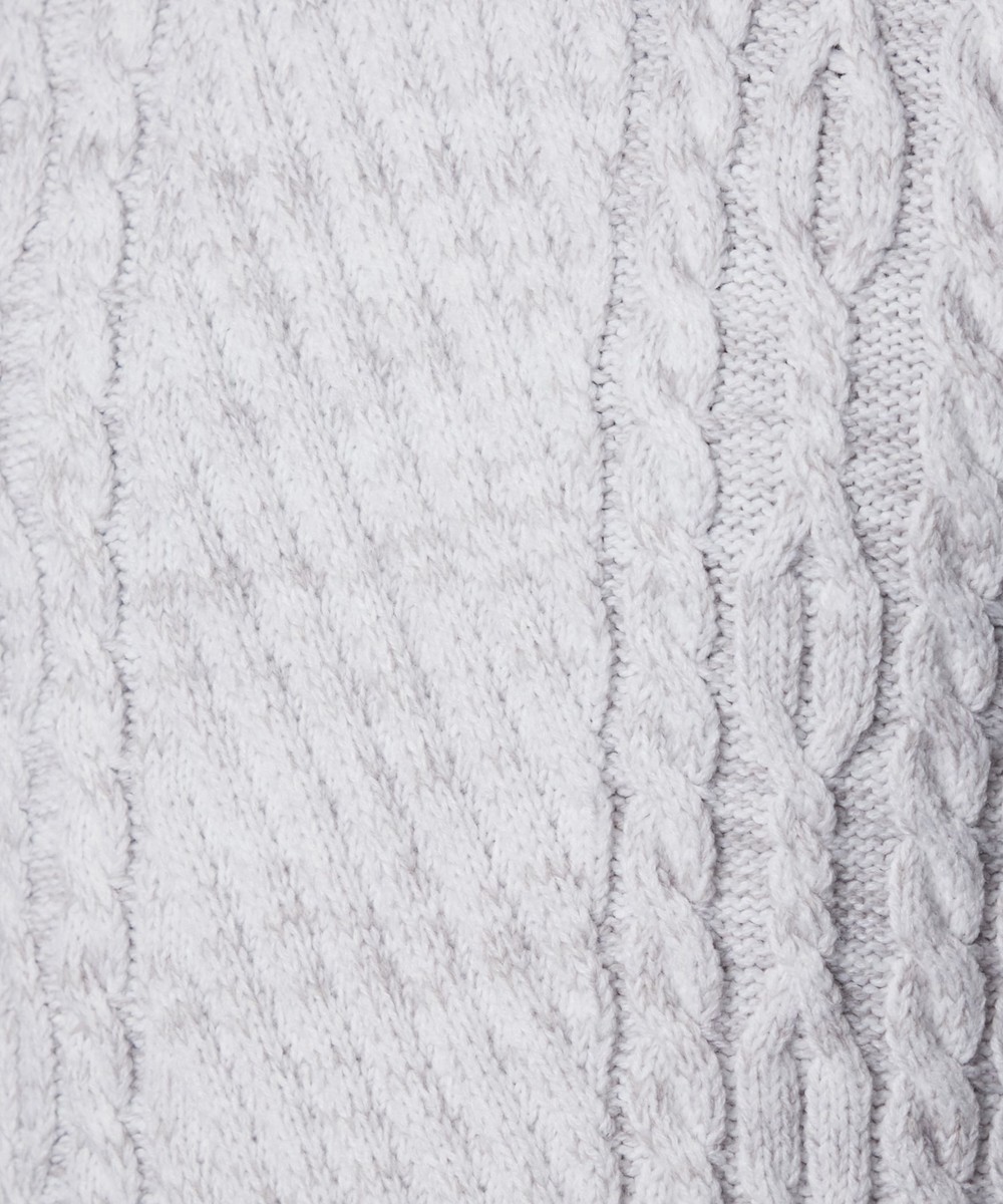 ケーブル編み衿ファスナータートルネックニット｜プルオーバー｜ニコル