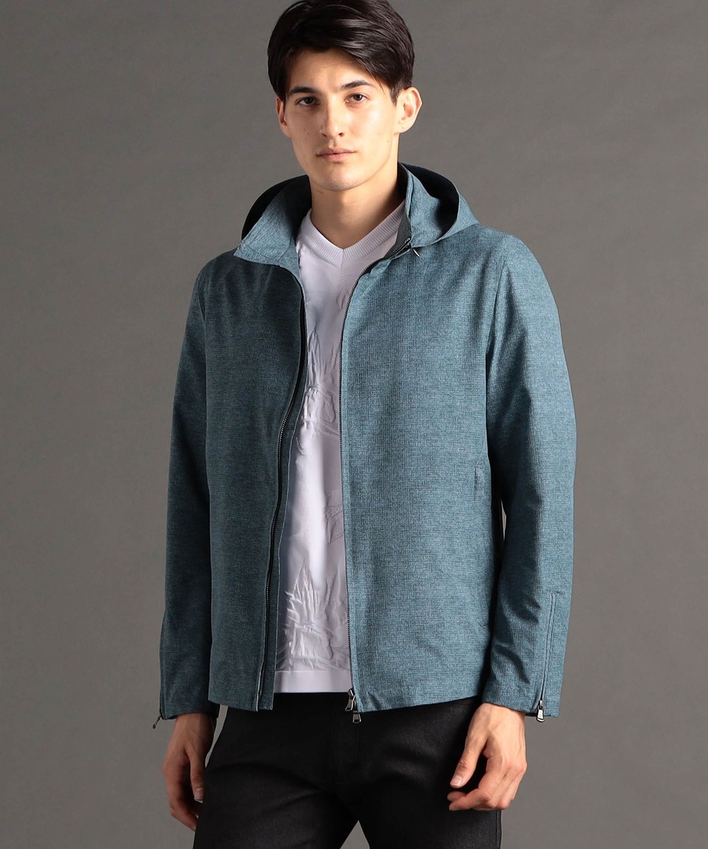 ex/tra】メランジプリント フーディブルゾン｜その他ジャケット