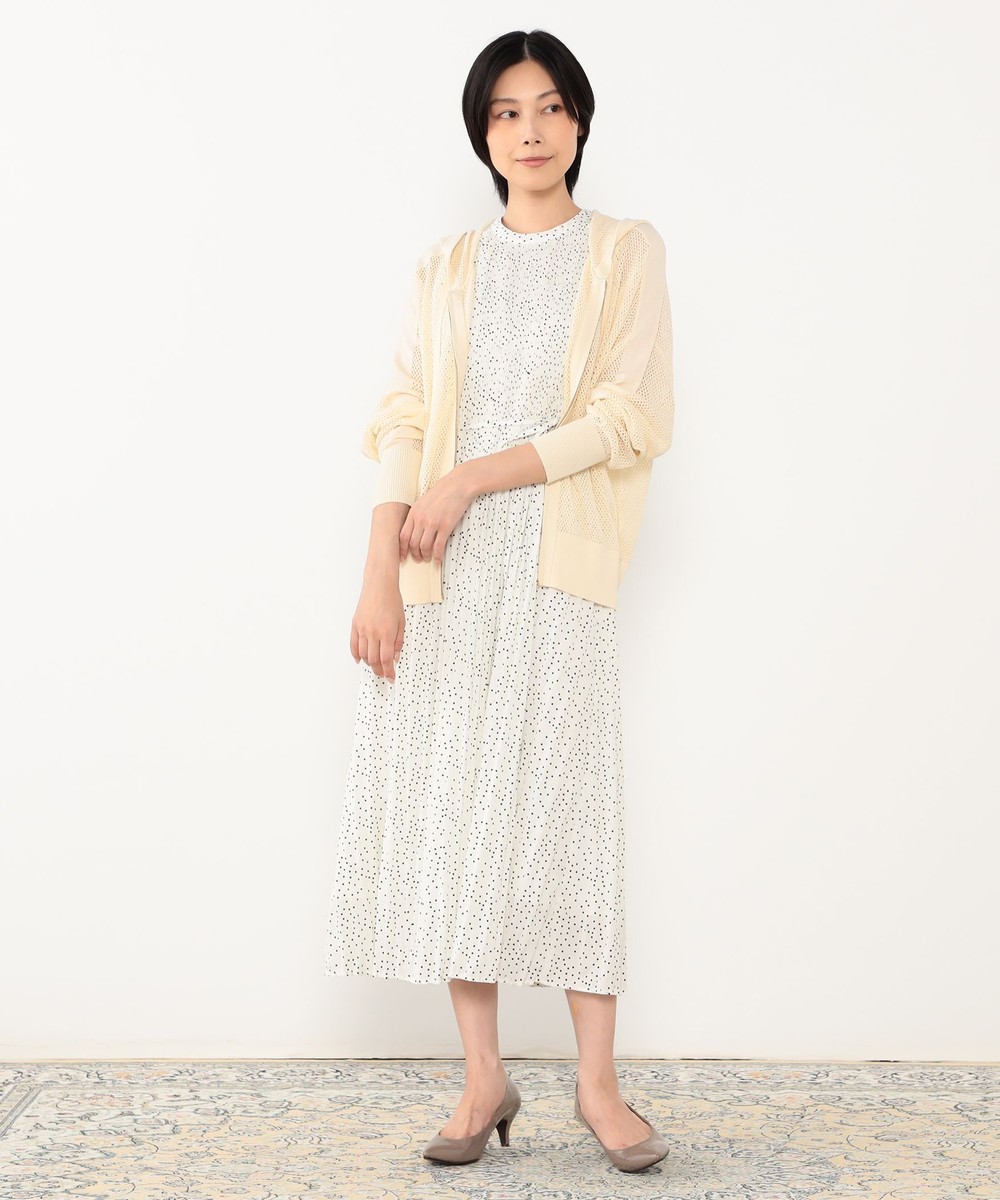 WALDO】ランダムドットノースリーブプリーツワンピース｜その他