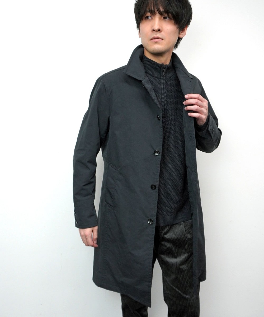 HIDEAWAYS BLACK】ベストライナー付きステンカラーコート｜ステン