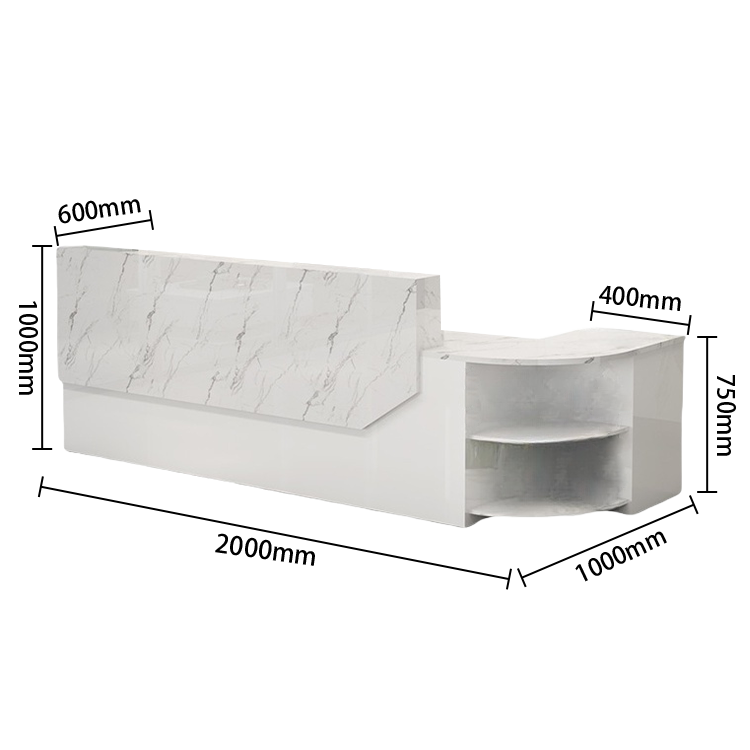 受付カウンター,L字型カウンター,フロント,大容量収納,引き出し収納