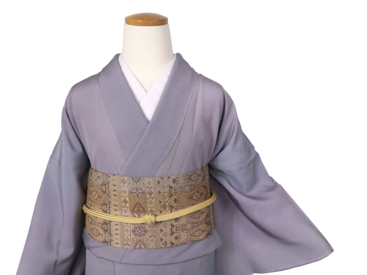 くすみ紫に鮫の柄 江戸小紋 | たまるや七草着物店