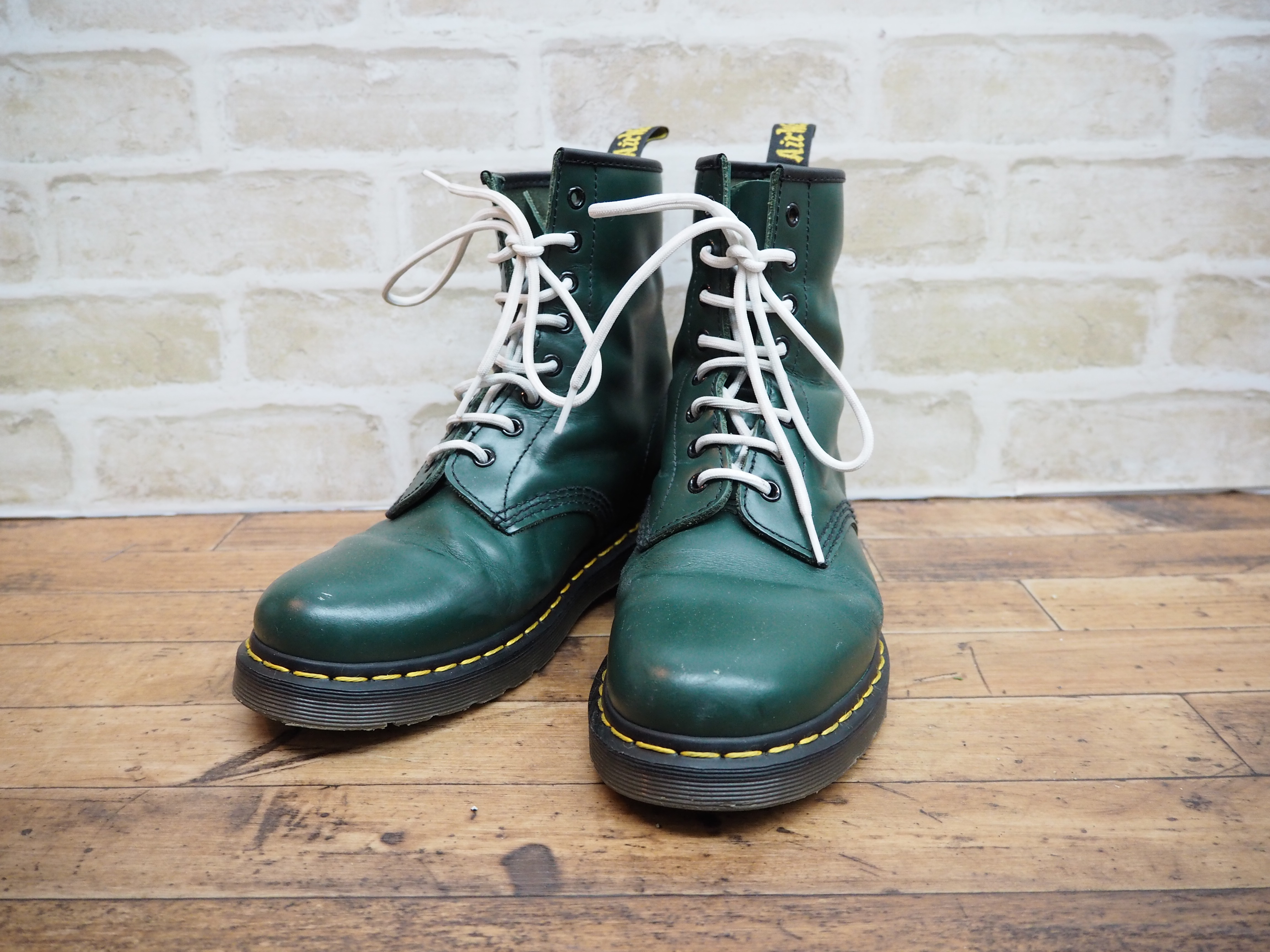 Dr.Martens（ドクターマーチン）｜8ホールブーツ グリーン経年変化記録