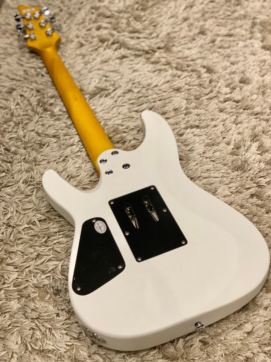 Schecter C-6 Deluxe FR in Satin White – nafiriguitar.com