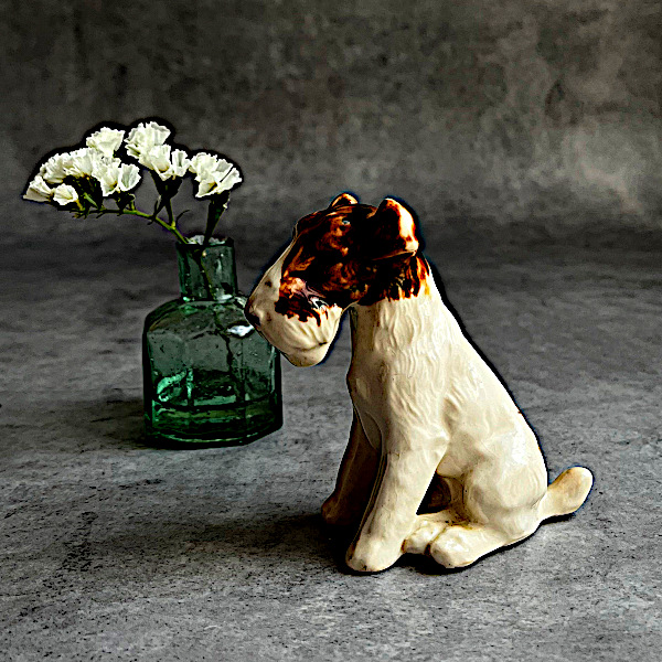 イギリス 1950年代 ヴィンテージ陶器 フォックス・テリア 犬置物 DOG