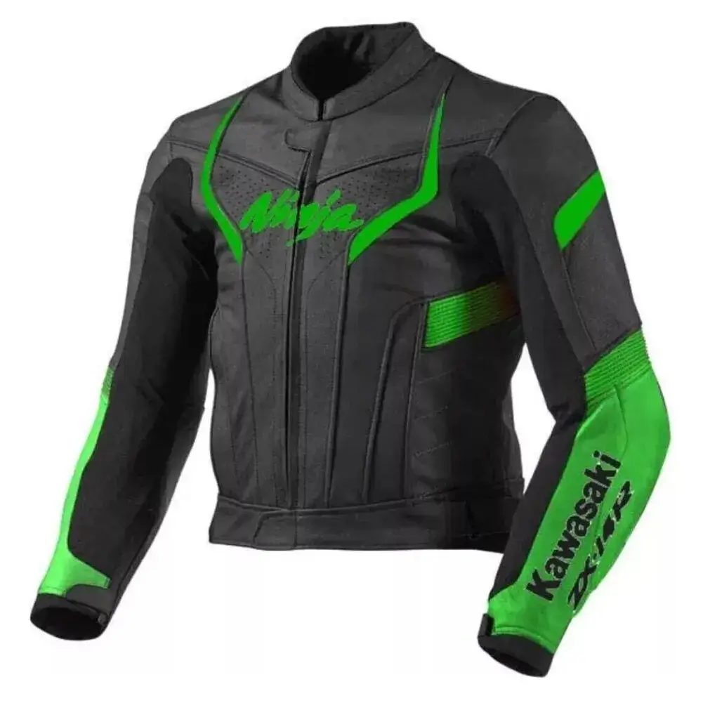 Kawasaki Moto Jacket - ZX14R Ninja Racing Leather Jacket