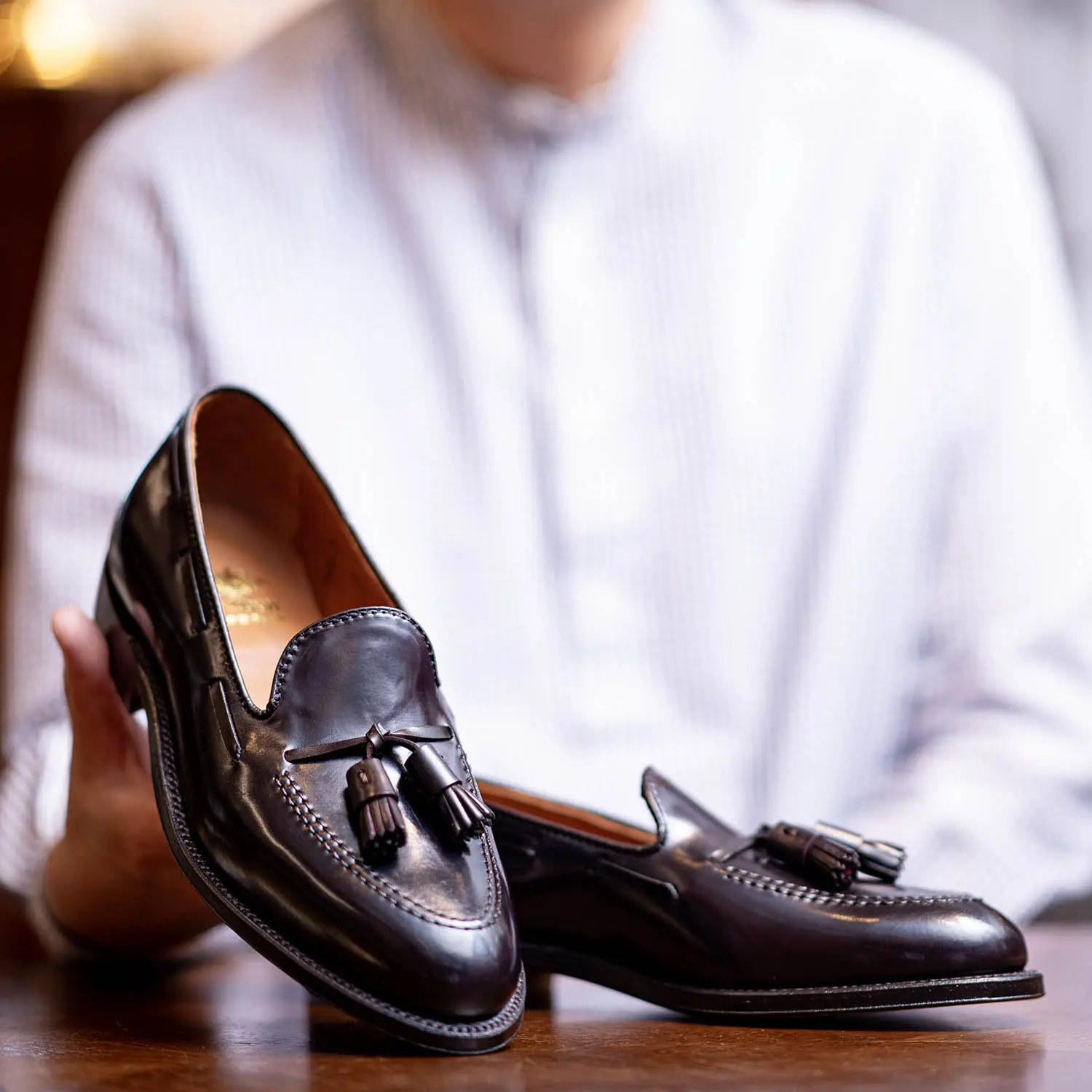 オールデン 563 Tassel Moccasin コードバン バーガンディー