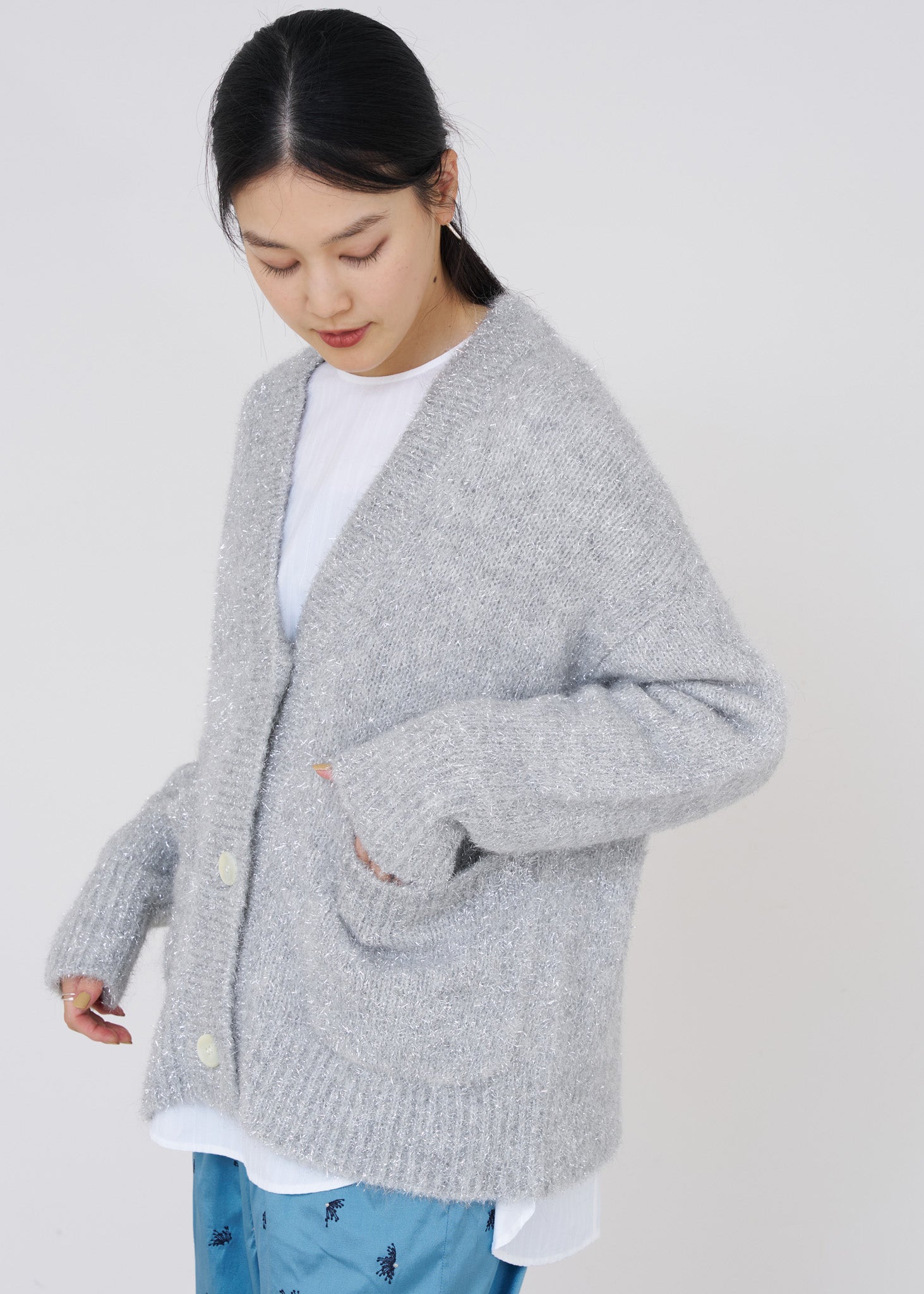 Alpaca Lurex Cardigan | Pasand by ne Quittez pas | パサンドバイ
