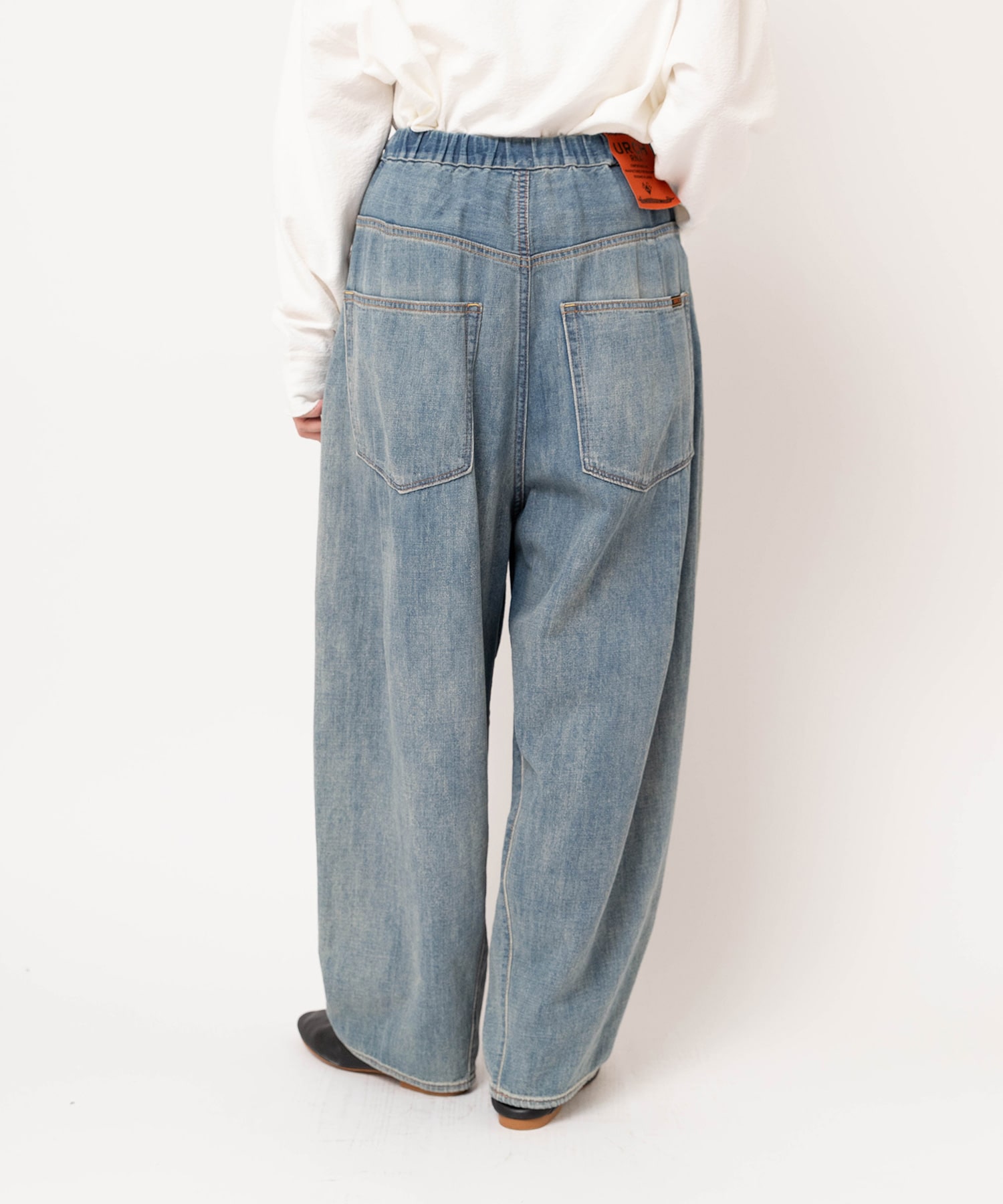 R4195 コックさんの5ポケットパンツ(M デニムインディゴブルー