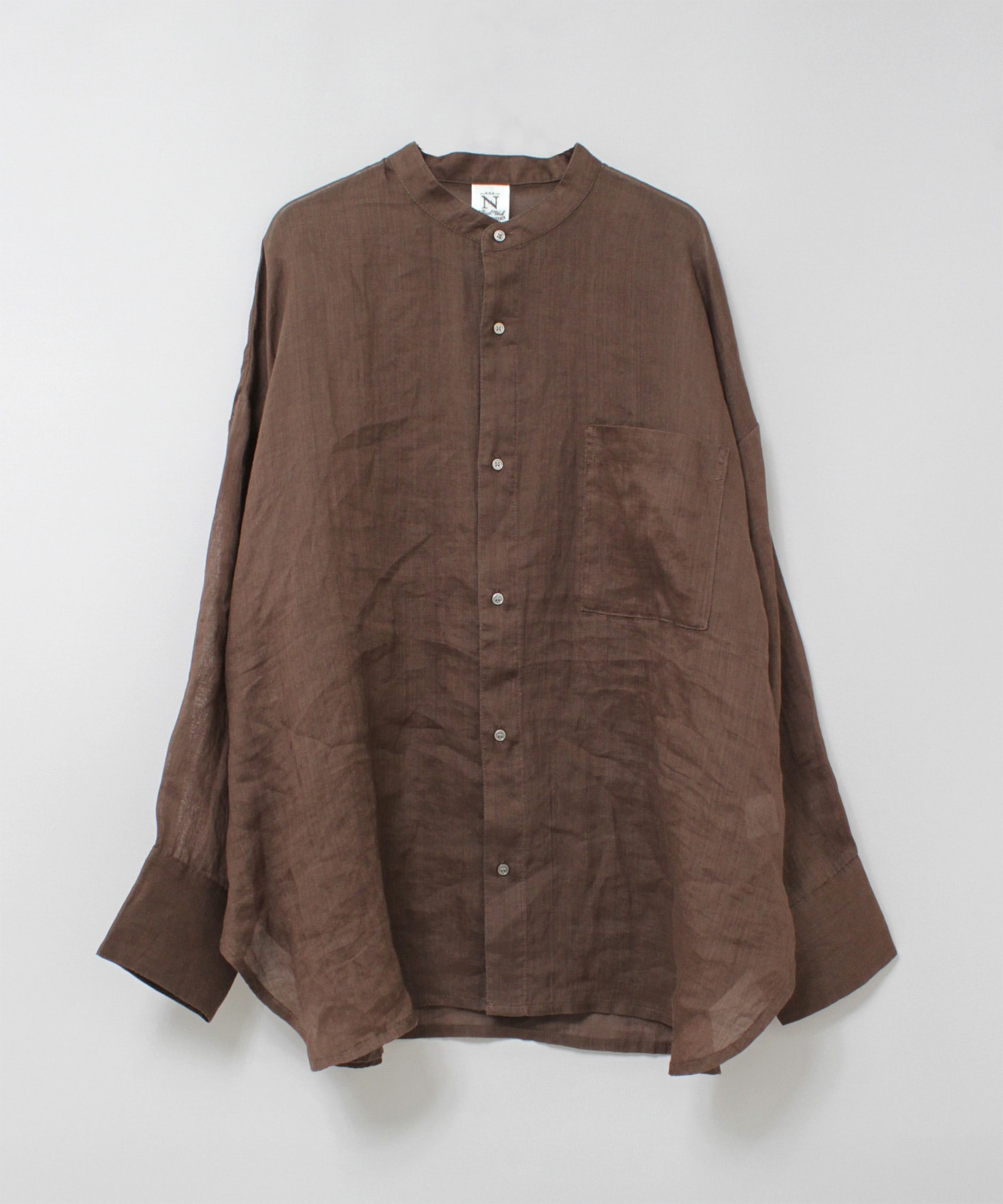 B2916 ラミースタンドカラーシャツ(F ブラック): トップス - RNA