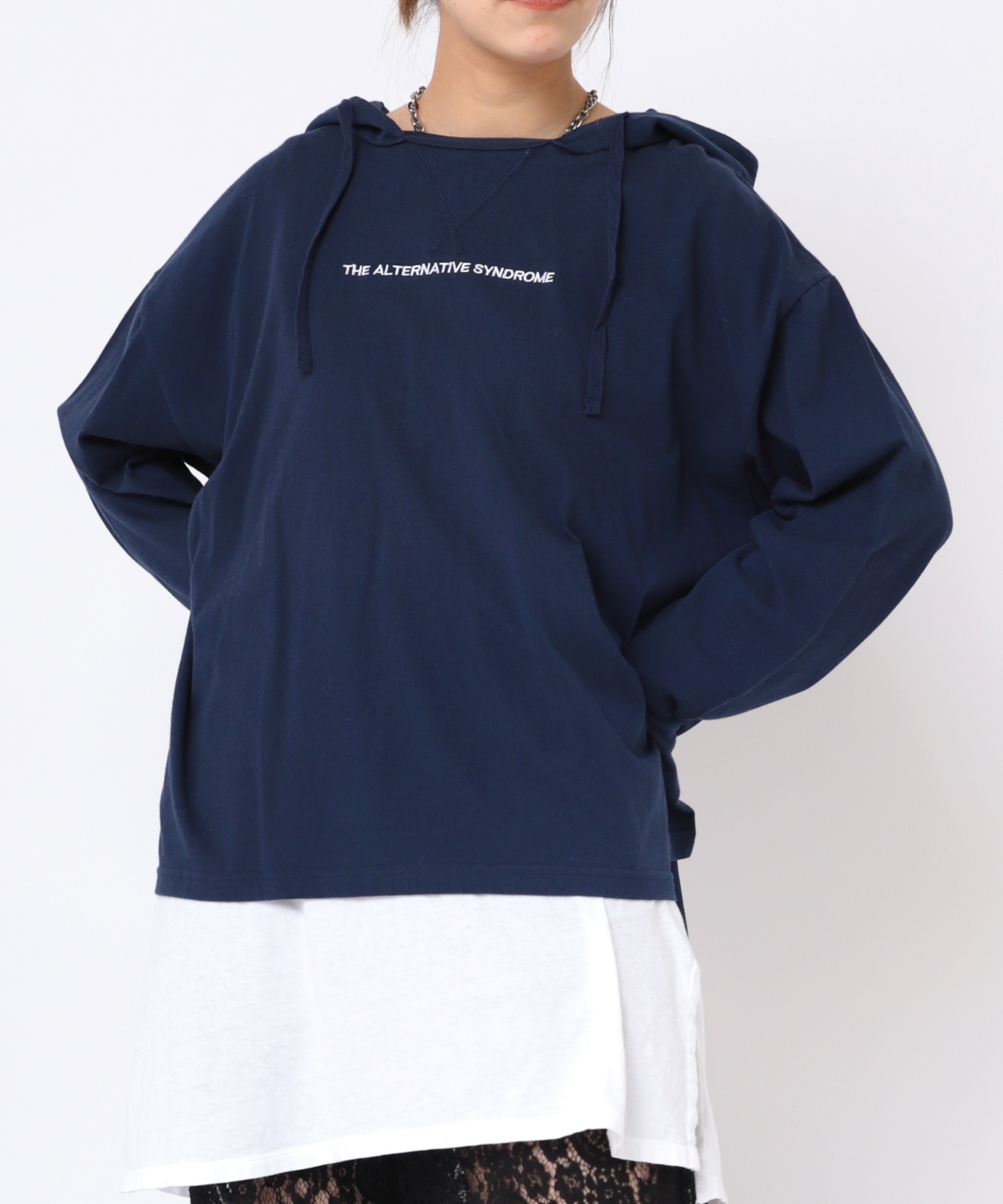 M0960 フハクコンビBIGプルオーバーパーカー(M ネイビー): トップス